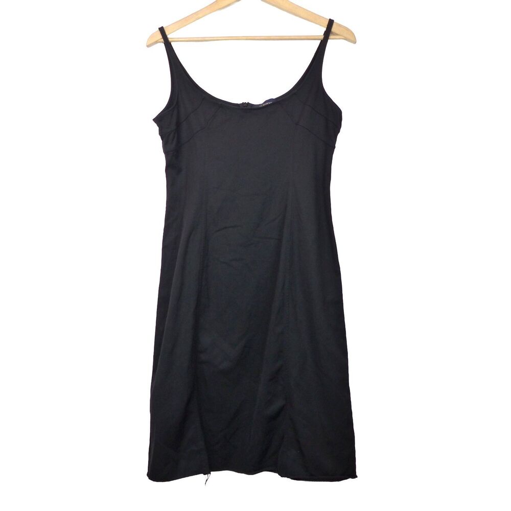 Piazza Sempione Tank Dress Womens IT 44 US 8 Black Stretch Midi Italy Minimalist